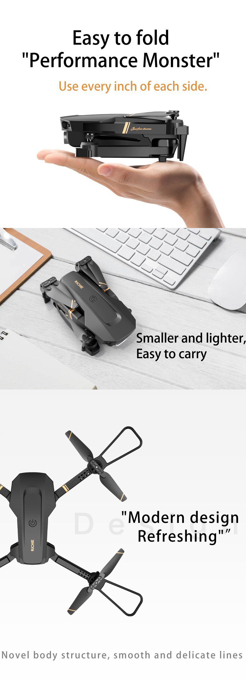 4DRC V4 RC Drone 4K 1080P HD Wide Angle Camera WiFi Fpv Dual Camera Foldable Quadcopter Real Time Transmission Dron Gift Toys