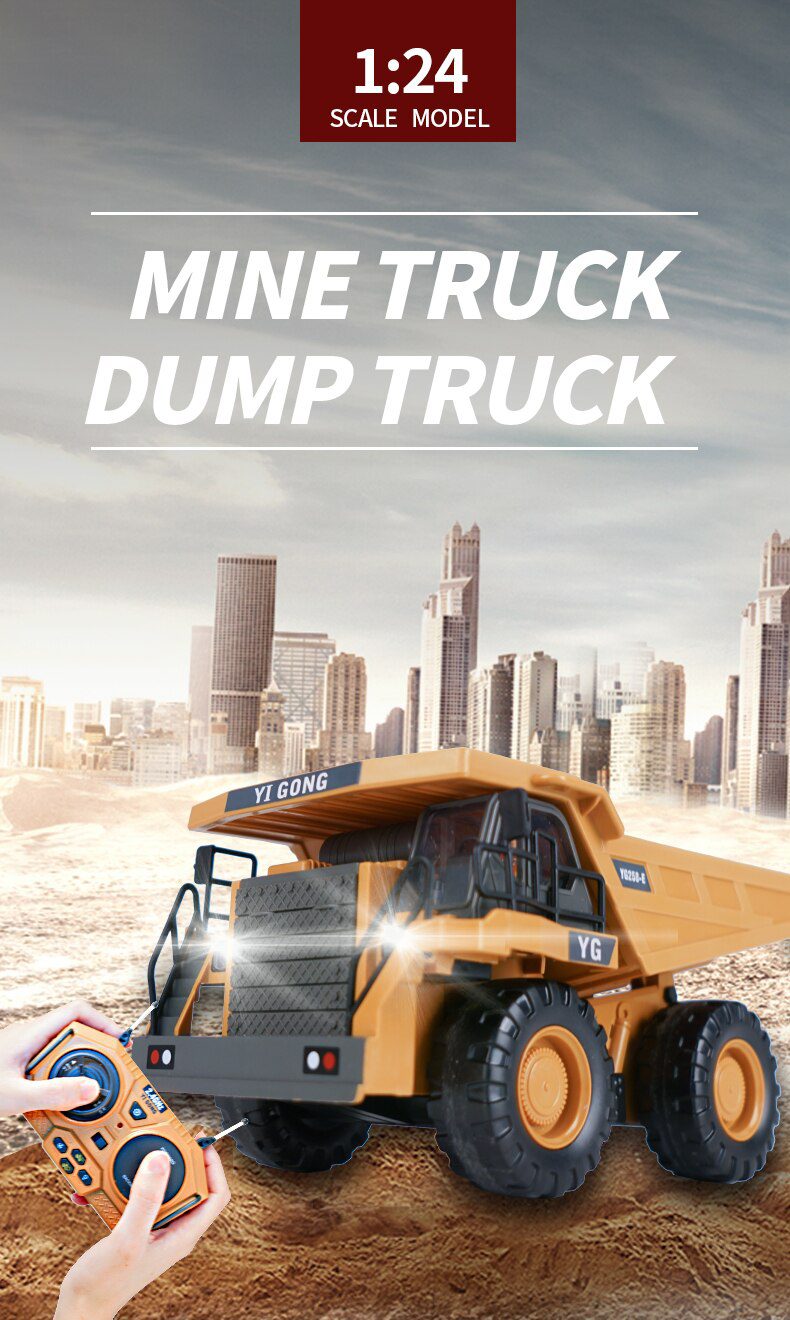 1:20 RC Excavator Dumper RC Car 2.4G Remote Control Engineering Vehicle Crawler Truck Bulldozer Children Toys for Boys Kids Gift 1:20 RC Excavator Dumper RC Car 2.4G Remote Control Engineering Vehicle Crawler Truck Bulldozer Children Toys for Boys Kids Gift