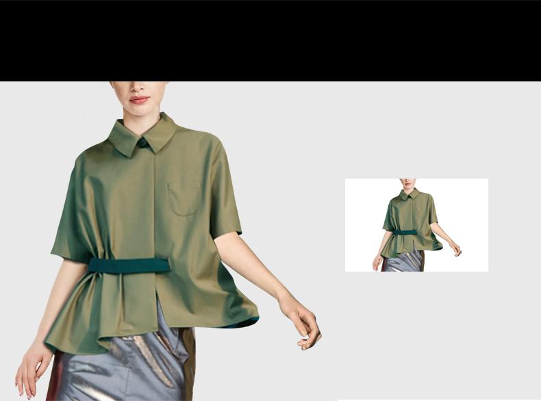 Summer Short Sleeve Slim Waist Blouses Women Fashion Turndown Collar Loose Casual Irregular Shirt Female Solid Tops Clothing