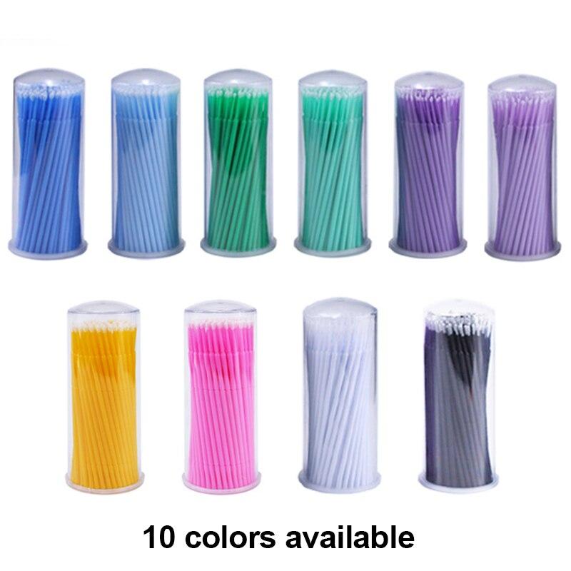 Kekelala 100PCS/Bottle Eyelash Extension Cleaning Swabs Lash Lift Glue Remover Applicators Microblade Makeup Micro Brushes Tool