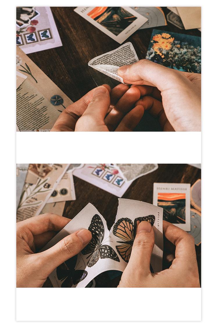 200 pcs/set Vintage Junk Journal paper Card Decorative Stationery Scrapbooking Diary Album Lable Retro Material Sticker Planner