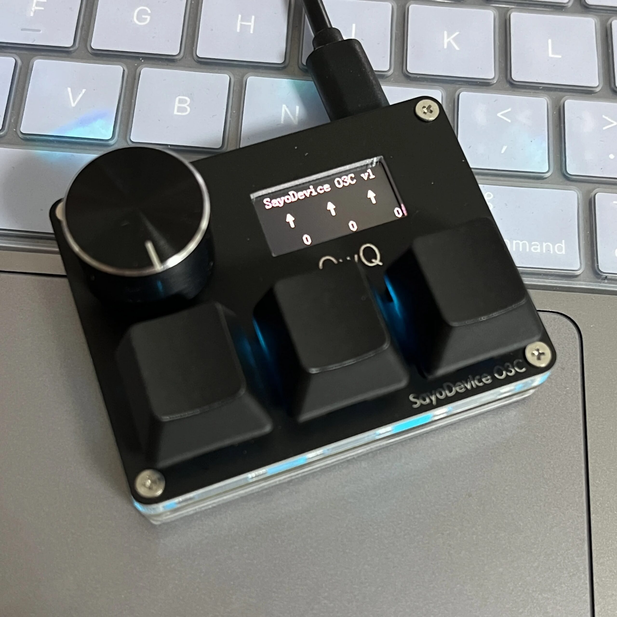 O3C SayoDevice OSU O3C Rapid Trigger Hall Switches Magnetic Pink Switches Keyboard With Knob Screen Copy Paste Shotcut