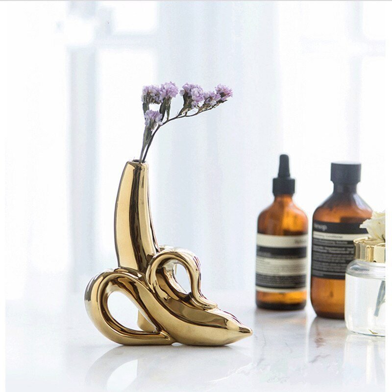 Ceramic Vase Home Decor Flower Pots Planter Banana Home Furnishing Kitchen Restaurant Decoration Vase Creative Home Decor vase