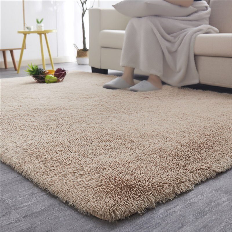 Silky Fluffy Carpet Modern Home Decor Long Plush Shaggy Rug Children's Play Mats Sofa Living Bedroom Bedside Mat Balcony Carpets