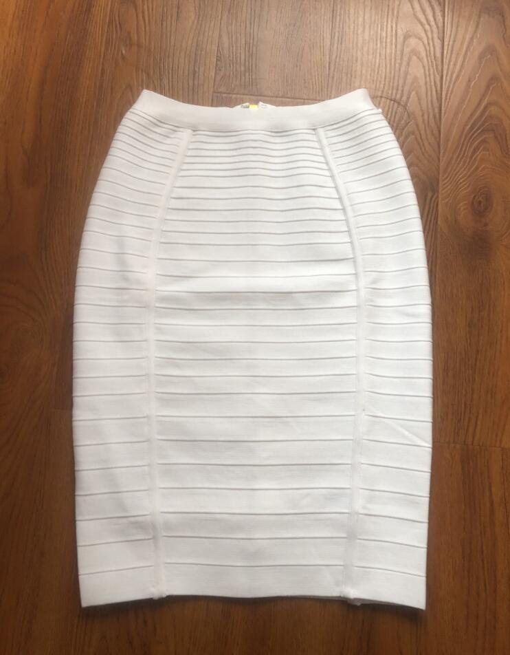 12 Colors Plus Size XL XXL Sexy Solid Zipper Orange Blue Black Bandage Skirt Women Elastic Bodycon Summer Pencil Skirt 58cm