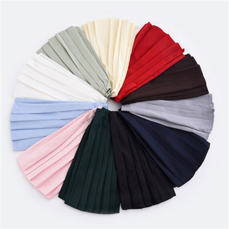 Harajuku Black Skirts Womens 2020 Summer High Waist Anime Skirts Kawaii School Uniform Short Mini White Pink Plaid Pleated Skirt