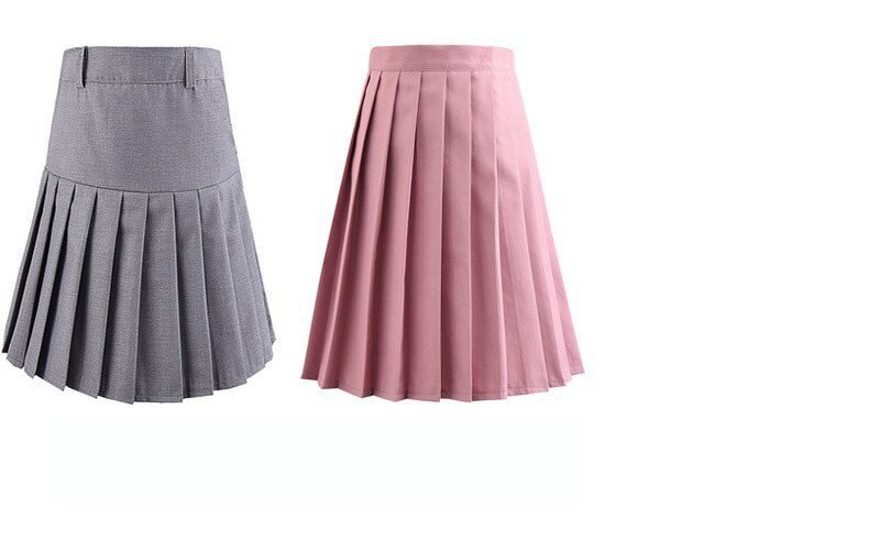 Harajuku Black Skirts Womens 2020 Summer High Waist Anime Skirts Kawaii School Uniform Short Mini White Pink Plaid Pleated Skirt