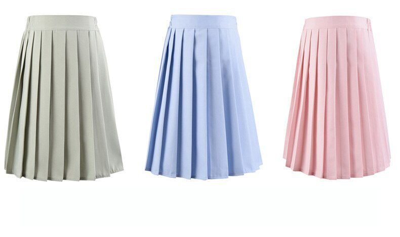 Harajuku Black Skirts Womens 2020 Summer High Waist Anime Skirts Kawaii School Uniform Short Mini White Pink Plaid Pleated Skirt