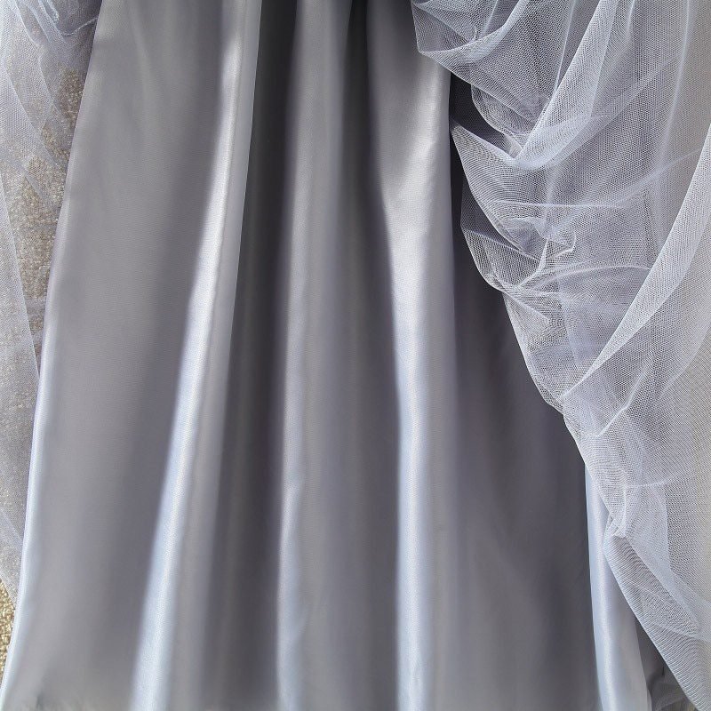 OHRYIYIE 2021 Spring Summer Vintage Tulle Skirt Women Elastic High Waist Mesh Skirts Long Pleated Tutu Skirts Female Jupe Longue