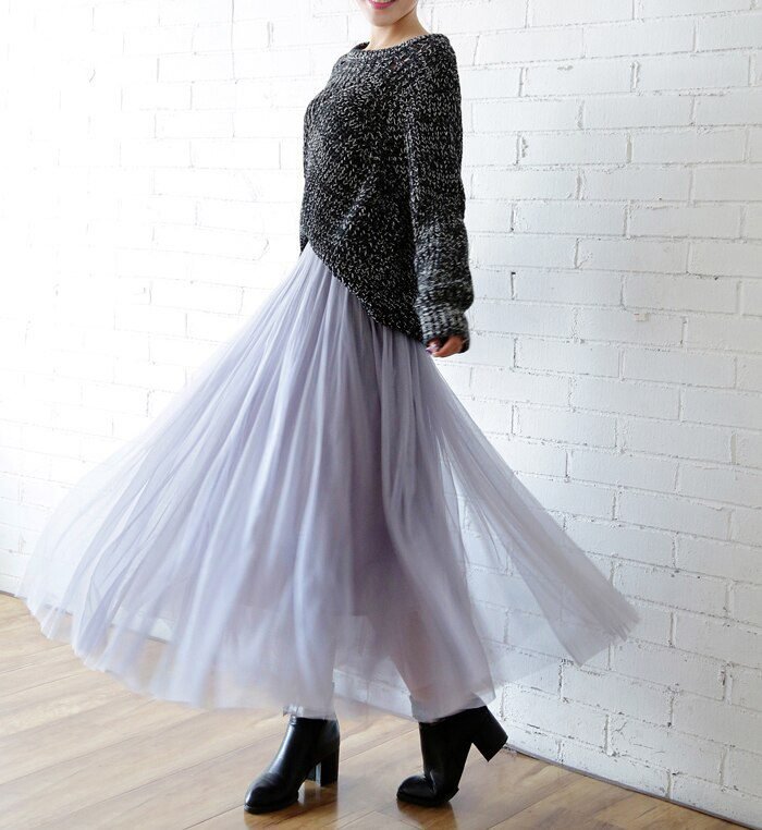 OHRYIYIE 2021 Spring Summer Vintage Tulle Skirt Women Elastic High Waist Mesh Skirts Long Pleated Tutu Skirts Female Jupe Longue