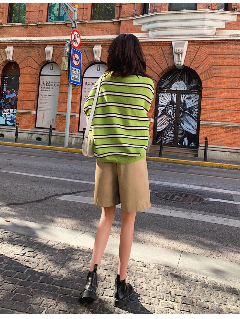 S-4XL Fashion PU Leather Shorts Women's Autumn Winter Bermuda Elastic Waist Loose Five Points Leather Trouser Plus Size Shorts