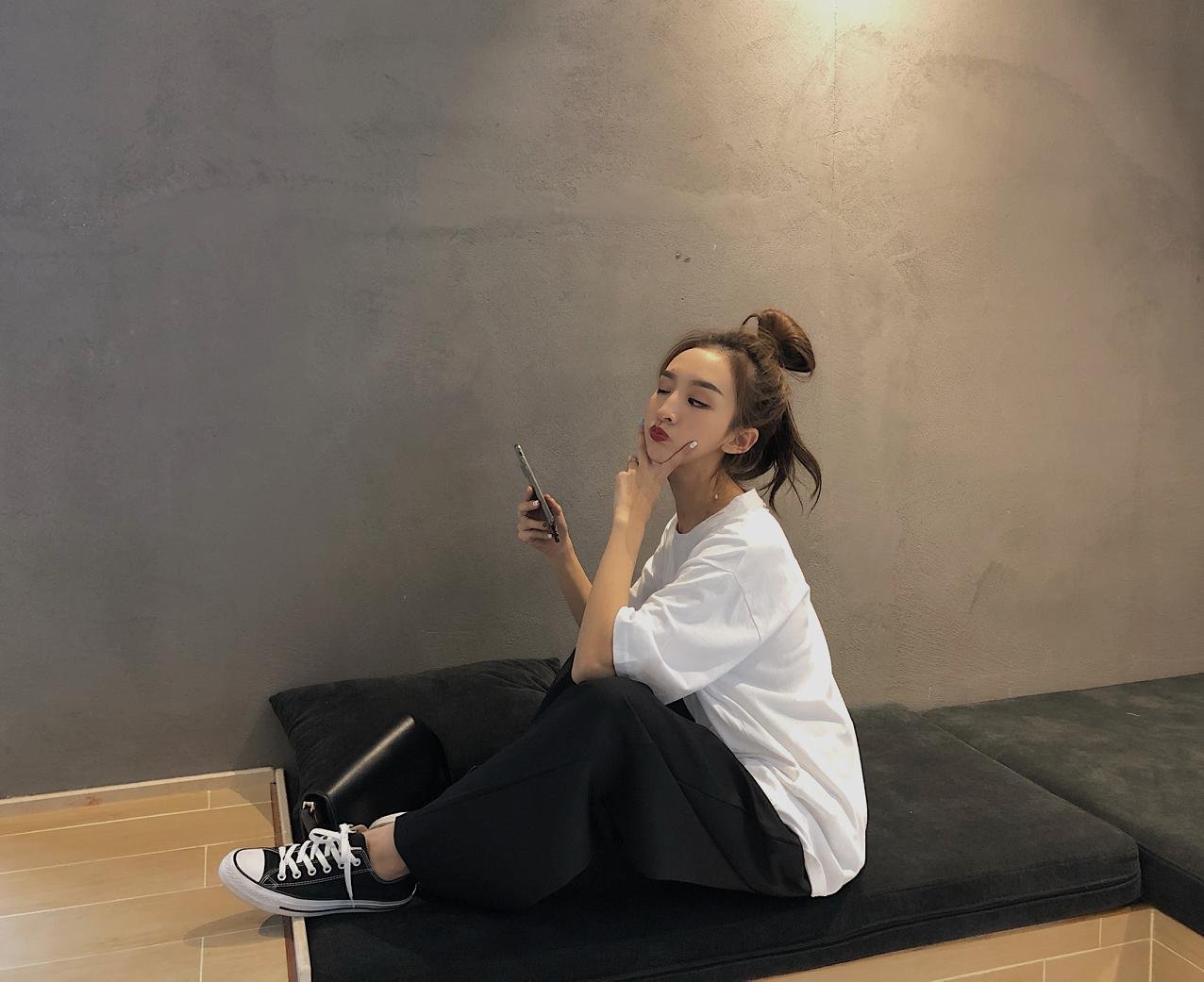 2021 Retro Solid Color Wild Straight Wide Leg Pants Female Spring New Korean Fashion High Waist Casual Long Pants