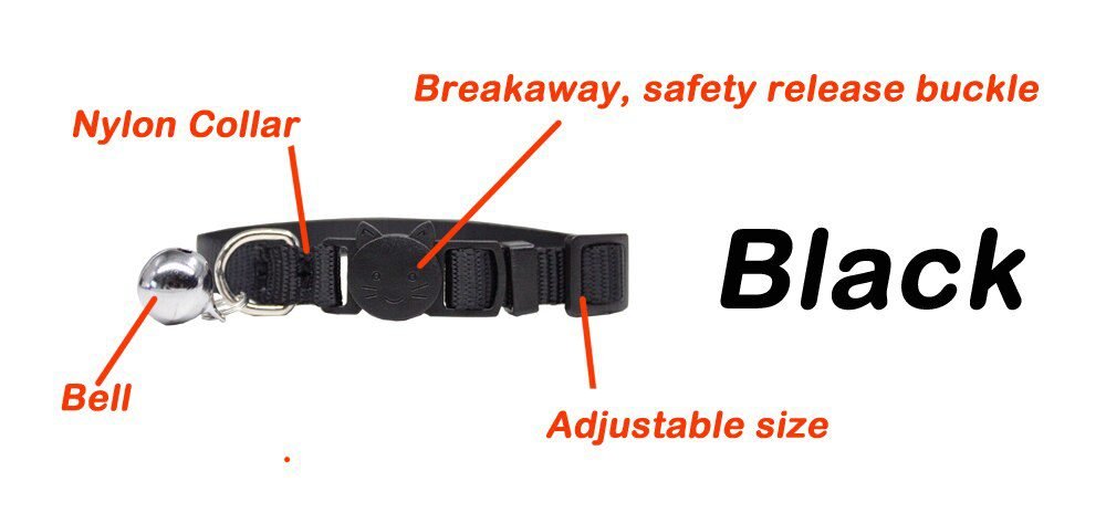 Personalized ID Free Engraving Cat Collar Safety Breakaway Small Dog Cute Nylon Adjustable for Puppy Kittens Necklace