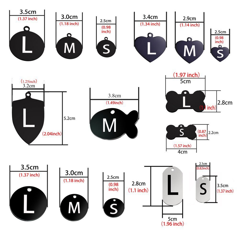 New Cat Dog ID Tag Custom Free Engraving Personalized Dog Collar Pet Charm Name Pendant Bone Necklace Collar Puppy Accessory