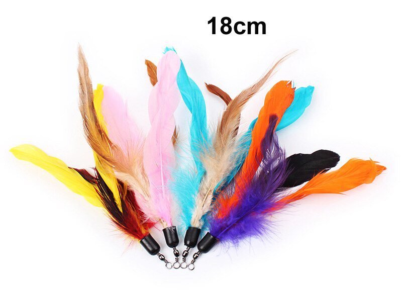 pawstrip Soft Fleece False Mouse Cat Toys Colorful Feather Funny Playing Toys For Cats Kitten Interactive Ball Cat Toy Catnip