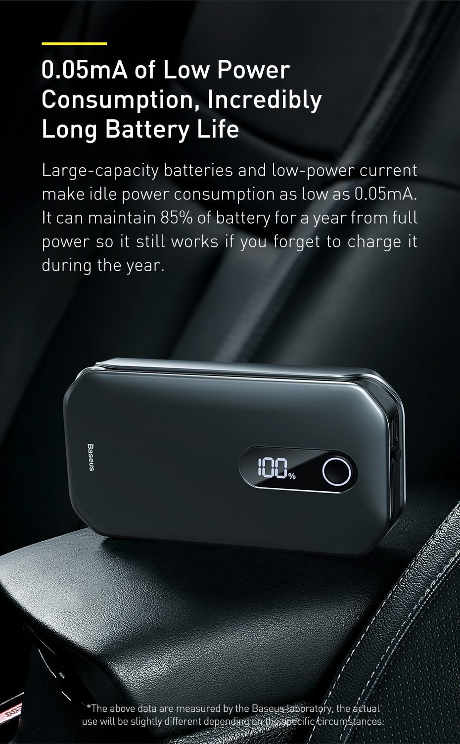 Baseus 1000A Car Jump Starter Power Bank 12000mAh Portable Battery Station For 3.5L/6L Car Emergency Booster Starting Device