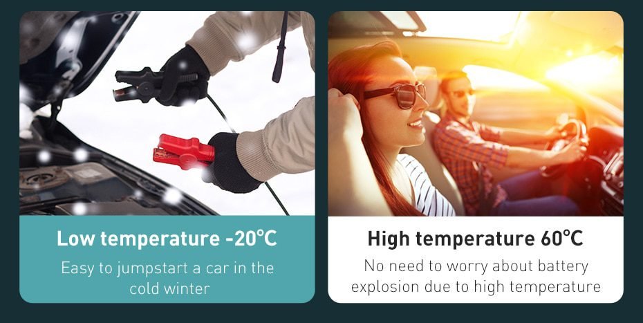 Baseus 1000A Car Jump Starter Power Bank 12000mAh Portable Battery Station For 3.5L/6L Car Emergency Booster Starting Device