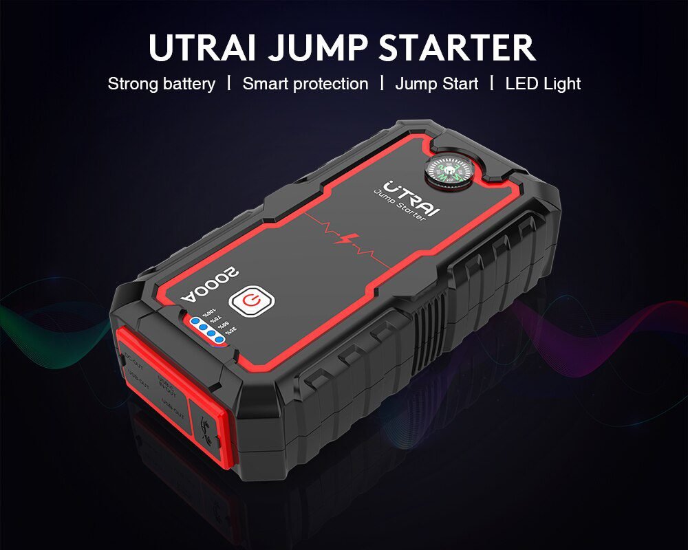 UTRAI Car Jump Starter Power Bank 16000/22000mAh 12V Starting Device Portable Emergency Car Booster Auto Car Battery Charger Gas