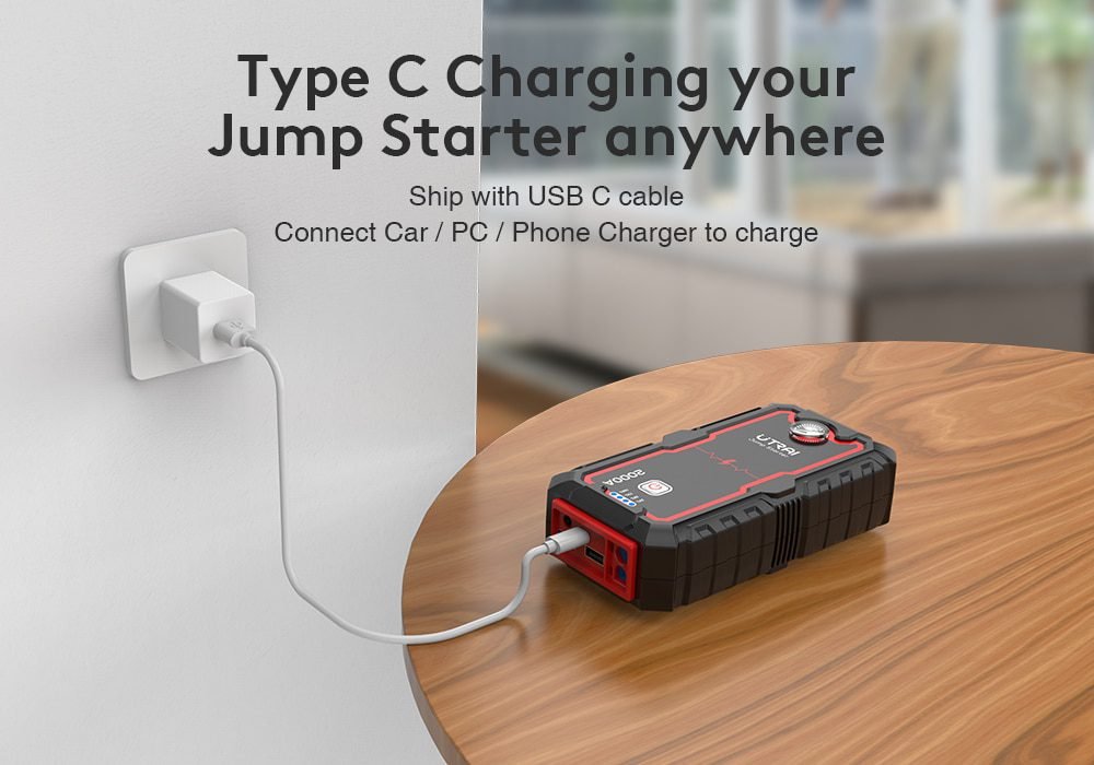 UTRAI Car Jump Starter Power Bank 16000/22000mAh 12V Starting Device Portable Emergency Car Booster Auto Car Battery Charger Gas