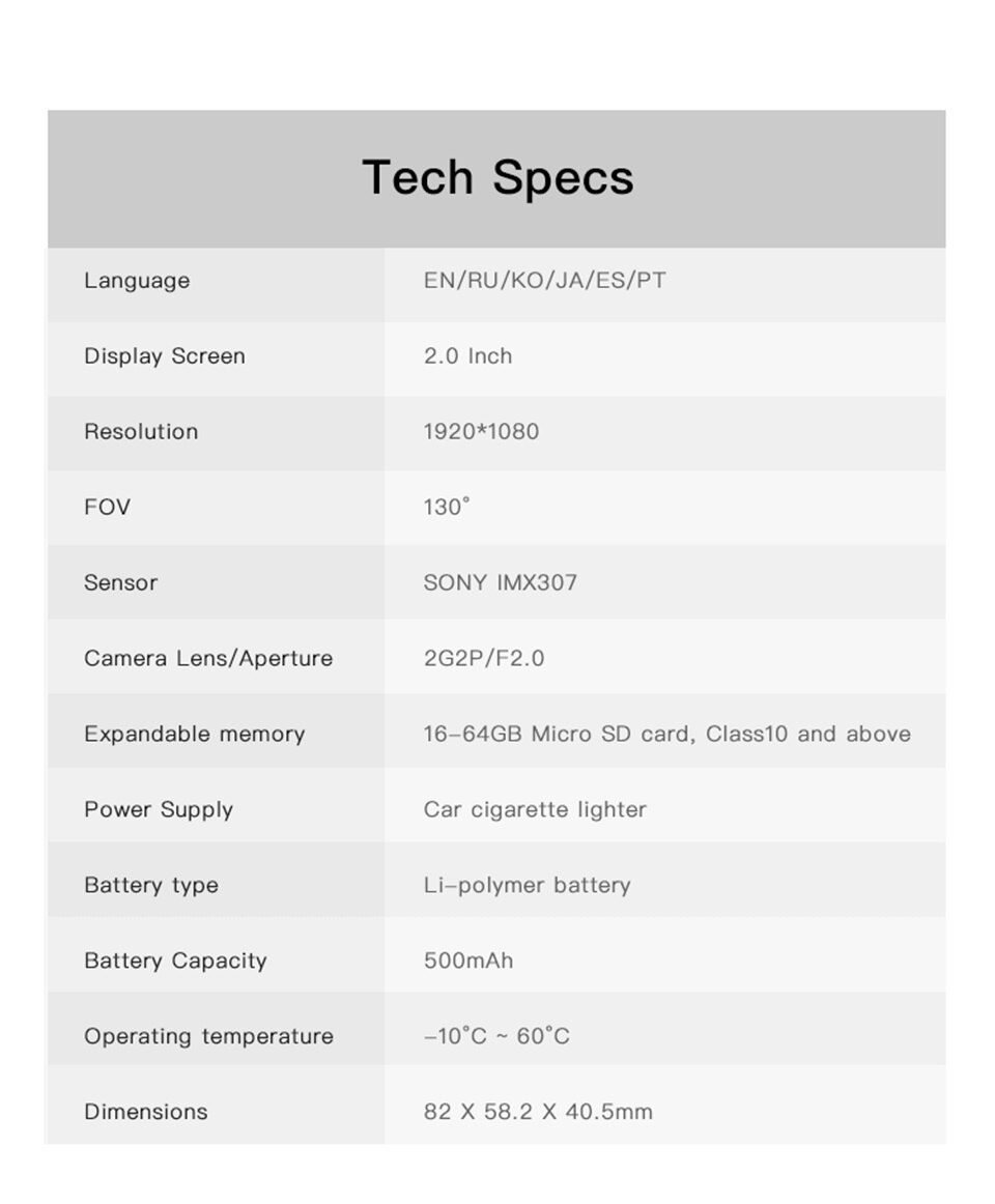 70mai Dash Cam Lite 2'' LCD Screen 1080P Resolution 70mai Lite Car Cam Recorder 24H Parking Monitor 70mai Car DVR Mobile App