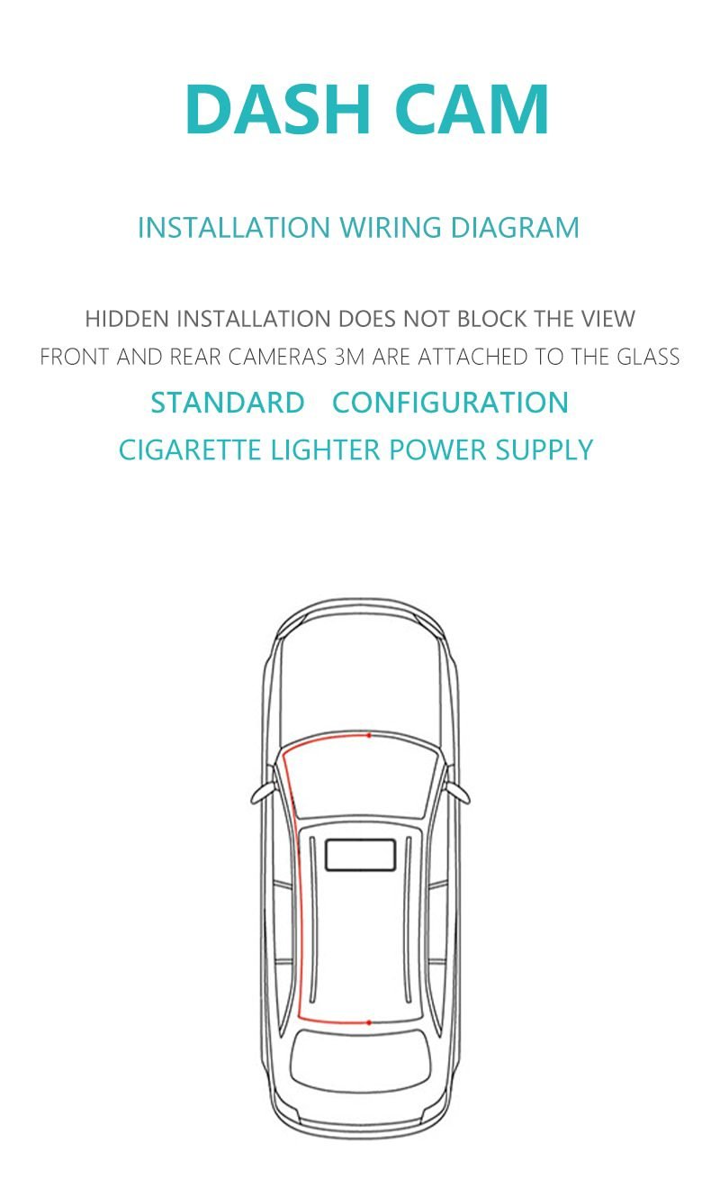 Sameuo U2000 WIFI dash cam 2k front and rear 1080p 2 camera Lens CAR dvr smart car dvrs Auto Night Vision 24H Parking Monitor