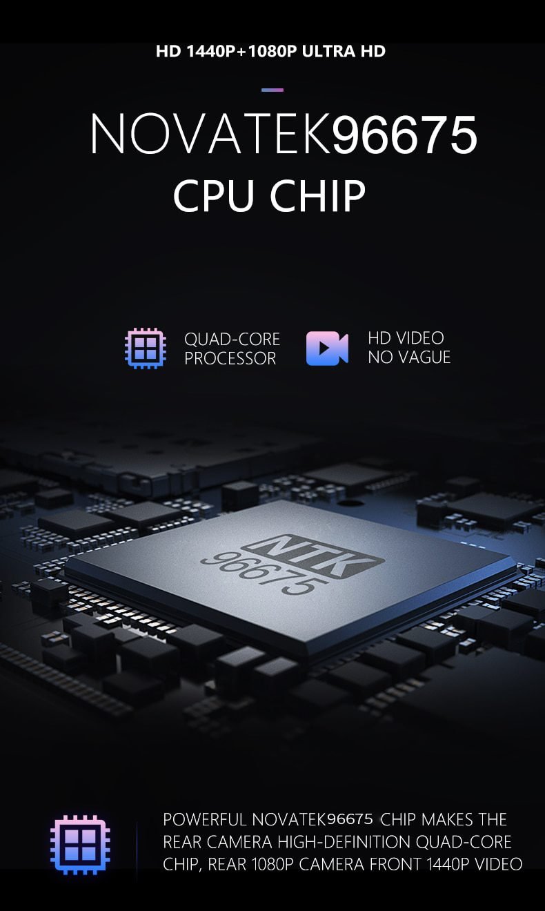 Sameuo U2000 WIFI dash cam 2k front and rear 1080p 2 camera Lens CAR dvr smart car dvrs Auto Night Vision 24H Parking Monitor