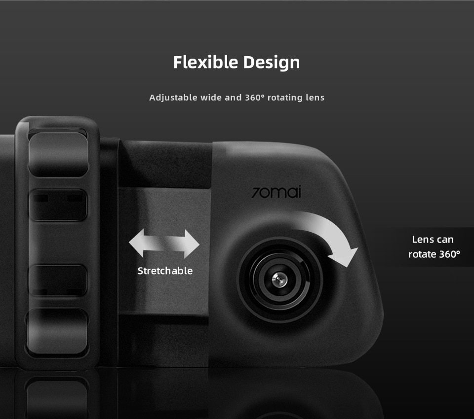 2020 New 9.35 Inch Full Screen 70mai Rearview Dash Cam Wide 1080P Auto Cam 130FOV 70mai Mirror Car Recorder Stream Media Car DVR