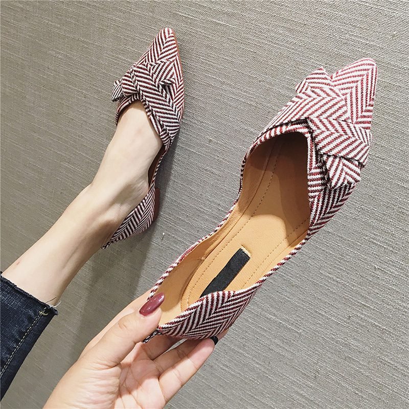 Fashion Flats for Women Shoes 2021 Spring Summer Boat Shoes Pointed toe Casual Slip-on Shoes Elegant Ladies Footwear A1394