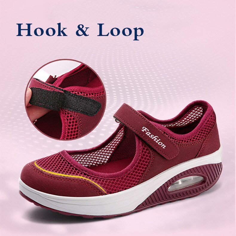 STS 2021 Summer Fashion Women Flat Platform Shoes Woman Breathable Mesh Casual Shoes Moccasin Zapatos Mujer Ladies Boat Shoes