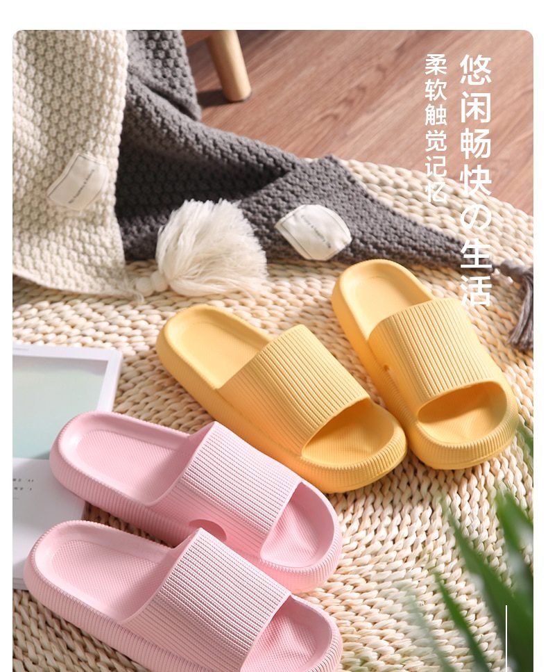 Women Thick Platform Slippers Summer Beach Eva Soft Sole Slide Sandals Leisure Men Ladies Indoor Bathroom Anti-slip Shoes
