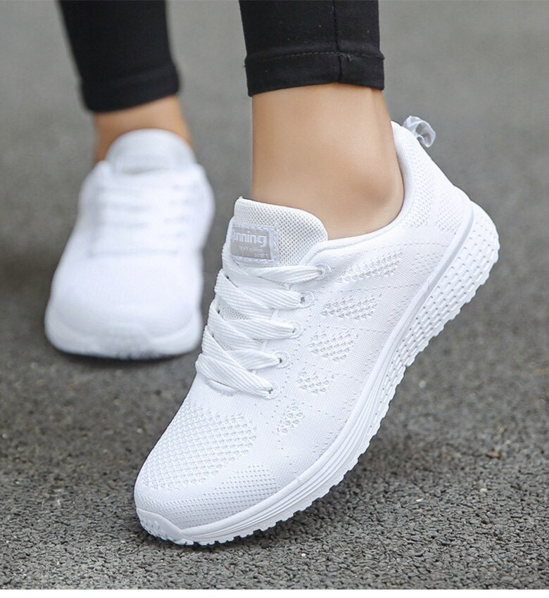 Sports Shoes Women Breathable Sneakers Women White Shoes For Basket Femme Ultralight Woman Vulcanize Shoes Couple Casual Sneaker