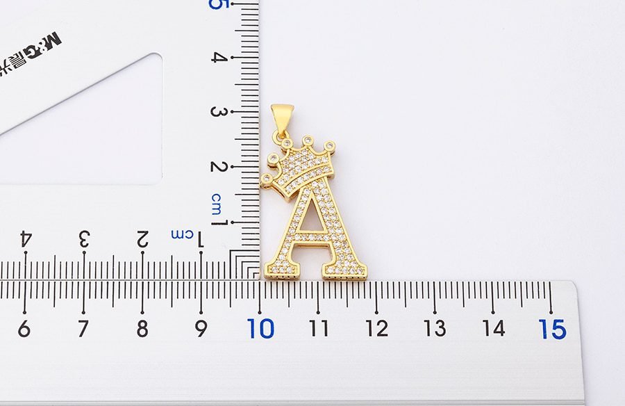 New Luxury Copper Zircon A-Z Crown Alphabet Pendant Chain Necklace Punk Hip-Hop Style Fashion Woman Man Initial Name Jewelry