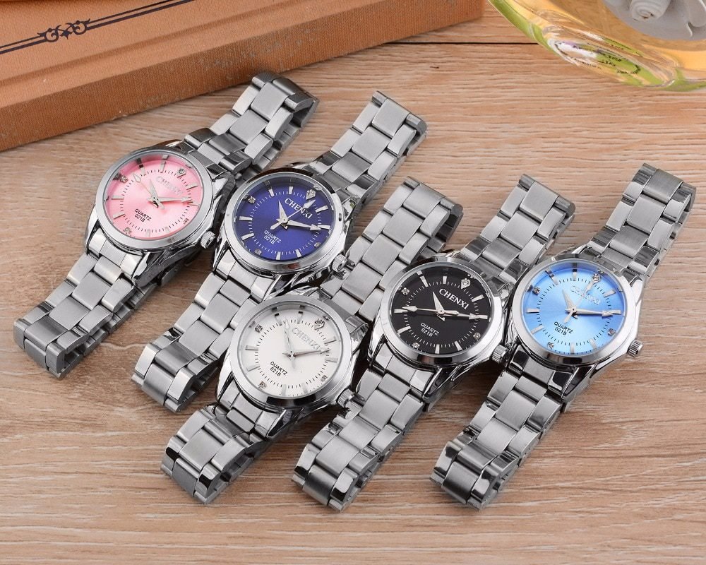 6 Fashion colors CHENXI CX021B Brand relogio Luxury Women's Casual watches waterproof watch women fashion Dress Rhinestone watch