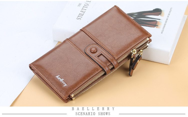 2020 Name Engrave Women Wallets Fashion Long Leather Top Quality Card Holder Classic Female Purse Zipper Brand Wallet For Women