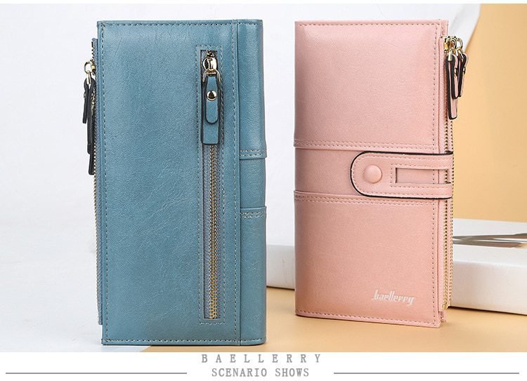 2020 Name Engrave Women Wallets Fashion Long Leather Top Quality Card Holder Classic Female Purse Zipper Brand Wallet For Women