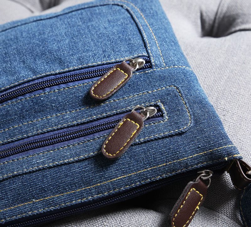 Yogodlns Fashion blue denim shoulder bags women handbag classical messenger bag satchels ladies cross-body sling bag