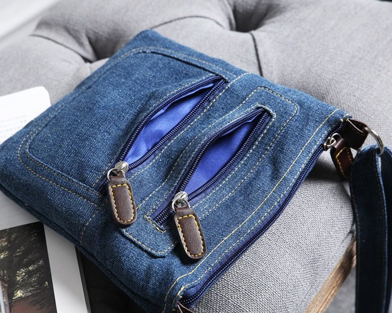 Yogodlns Fashion blue denim shoulder bags women handbag classical messenger bag satchels ladies cross-body sling bag