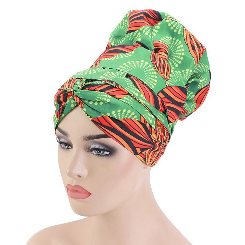 New African Headwrap In Women's Hair Accessories Scarf Wrapped Head Turban Ladies Hair Accessories Scarf Hat Headwrap Nigeria