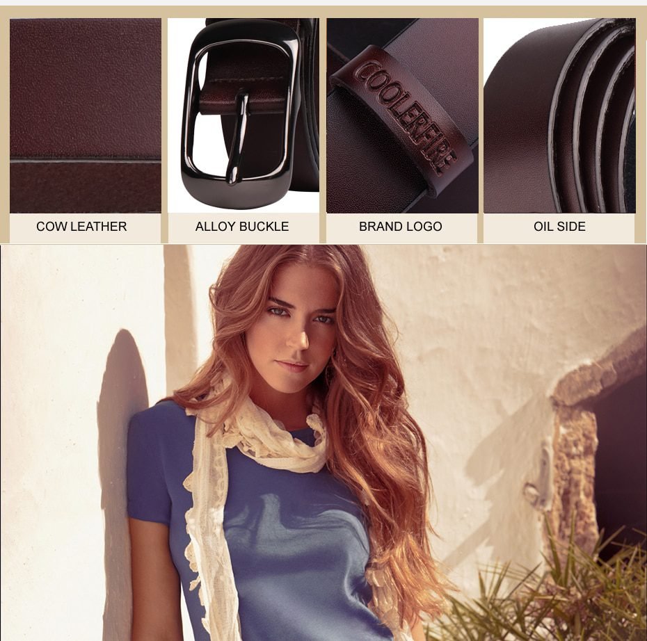 Women's strap casual all-match Women brief genuine leather belt women strap pure color belts Top quality jeans belt WH001