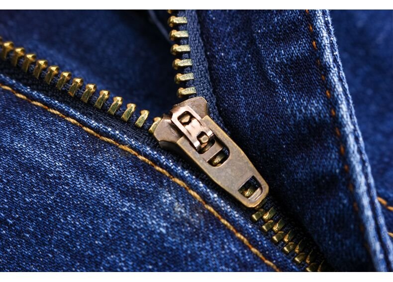 Brother Wang Men's Fashion Business Jeans Classic Style Casual Stretch Slim Jean Pants Male Brand Denim Trousers Black Blue