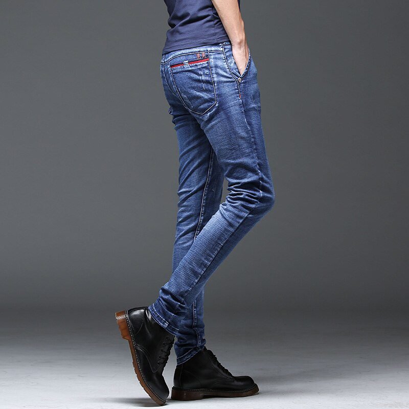 Batmo 2021 new arrival high quality casual slim elastic black jeans men ,men's pencil pants ,skinny jeans men 2108
