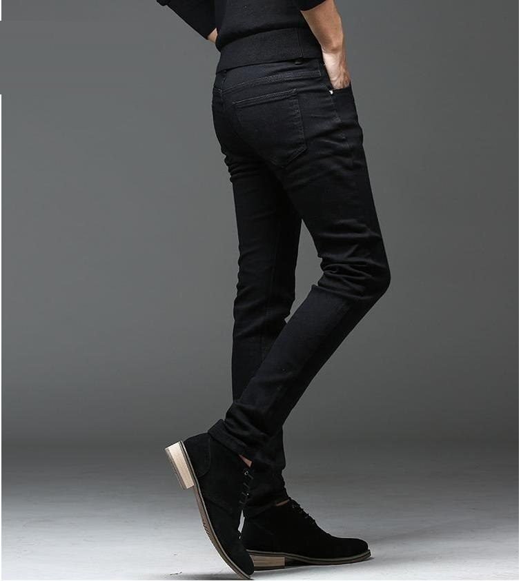 Batmo 2021 new arrival high quality casual slim elastic black jeans men ,men's pencil pants ,skinny jeans men 2108