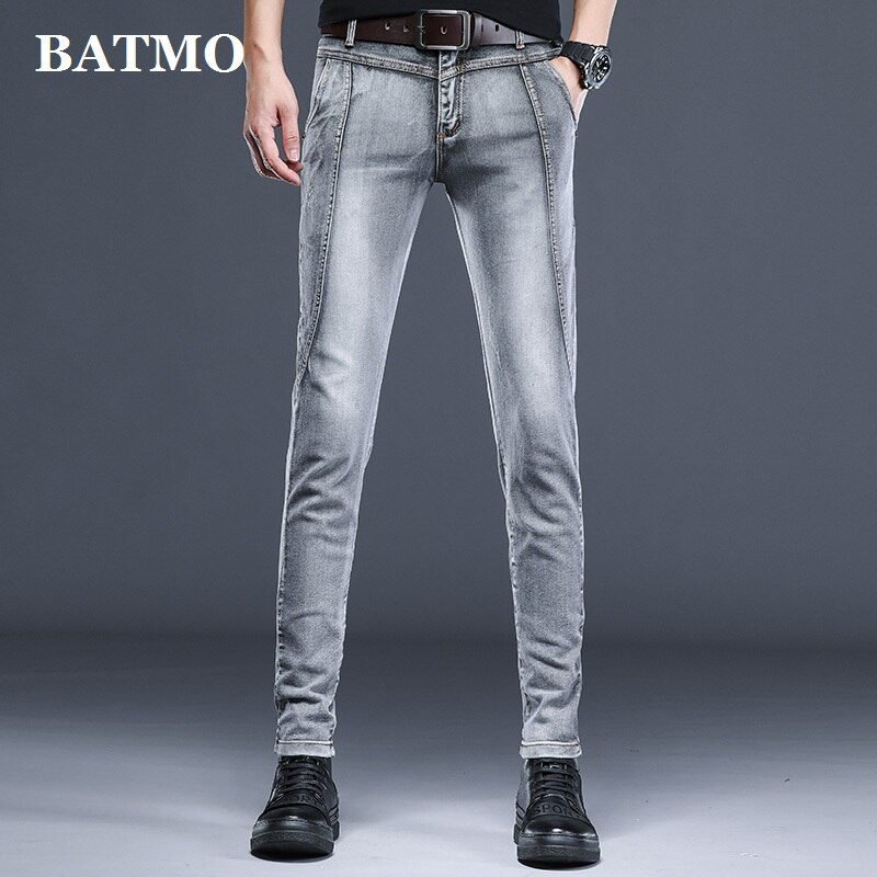 Batmo 2021 new arrival high quality casual slim elastic black jeans men ,men's pencil pants ,skinny jeans men 2108