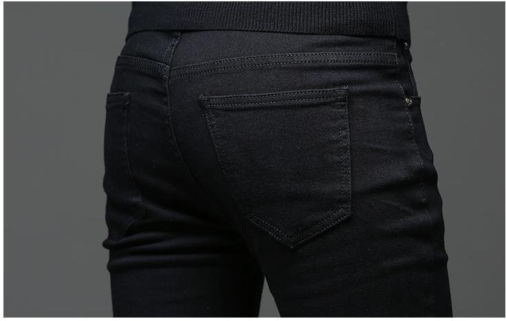 Batmo 2021 new arrival high quality casual slim elastic black jeans men ,men's pencil pants ,skinny jeans men 2108