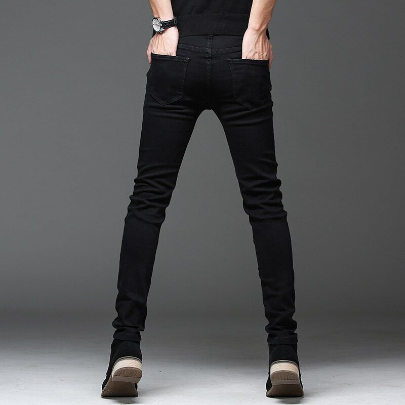 Batmo 2021 new arrival high quality casual slim elastic black jeans men ,men's pencil pants ,skinny jeans men 2108