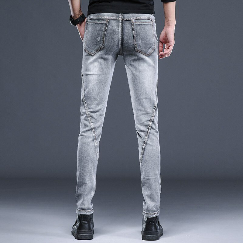 Batmo 2021 new arrival high quality casual slim elastic black jeans men ,men's pencil pants ,skinny jeans men 2108