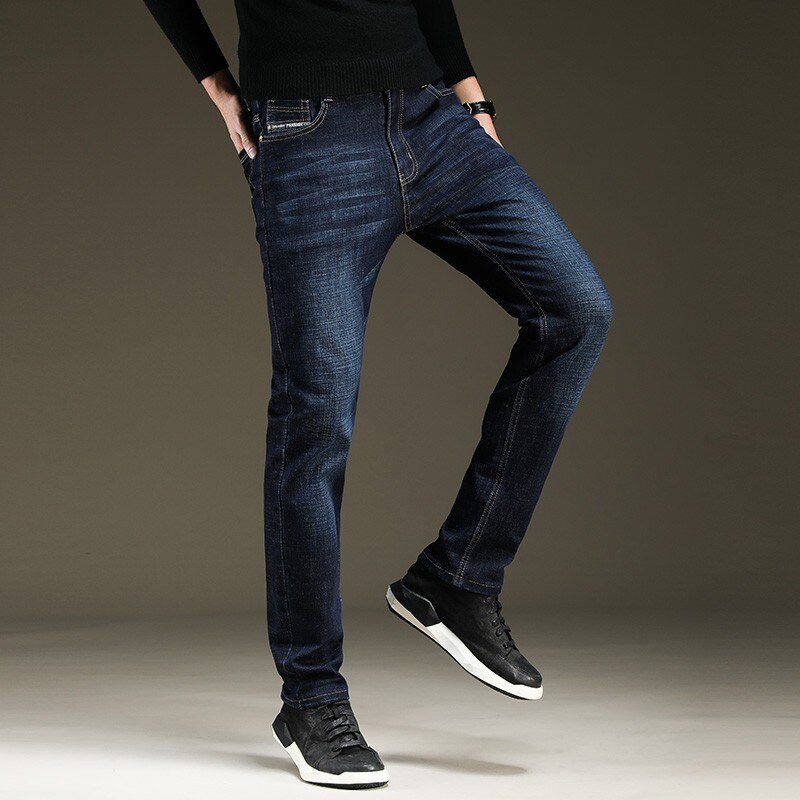 Brands Jeans Trousers Men Clothes 2020 New Black Elasticity Skinny Jeans Business Casual Male Denim Slim Pants Classic Style