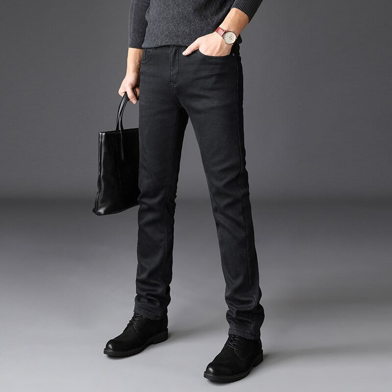 Brands Jeans Trousers Men Clothes 2020 New Black Elasticity Skinny Jeans Business Casual Male Denim Slim Pants Classic Style