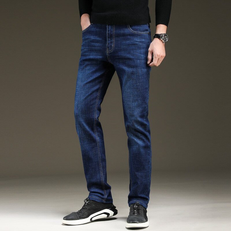 Brands Jeans Trousers Men Clothes 2020 New Black Elasticity Skinny Jeans Business Casual Male Denim Slim Pants Classic Style
