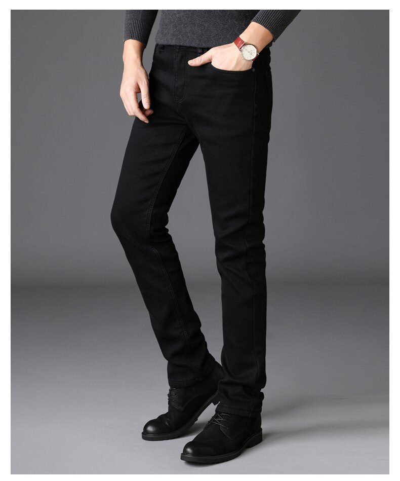 Brands Jeans Trousers Men Clothes 2020 New Black Elasticity Skinny Jeans Business Casual Male Denim Slim Pants Classic Style
